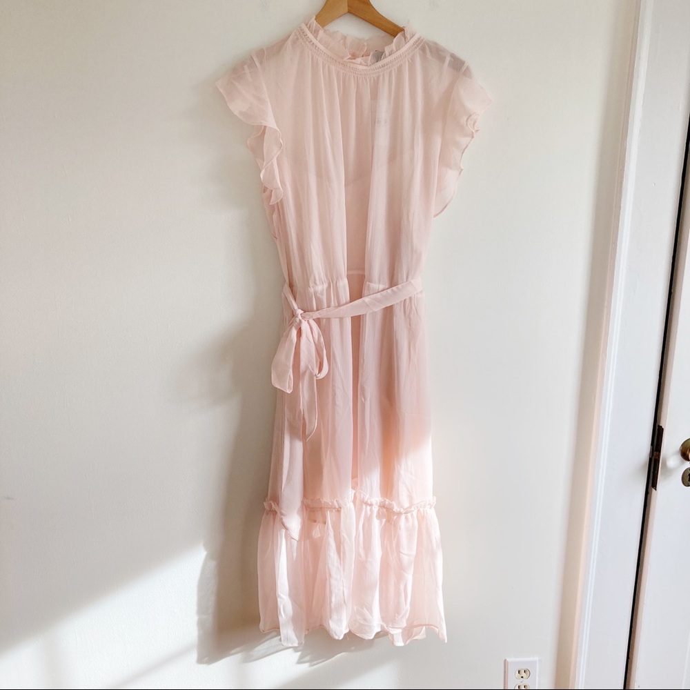 NWT Ann Taylor ruffle hem midi dress